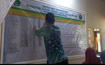 TU MAN 3 HST Pasang Papan Data Pegawai, Percepat Layanan dan Perkuat Transparansi